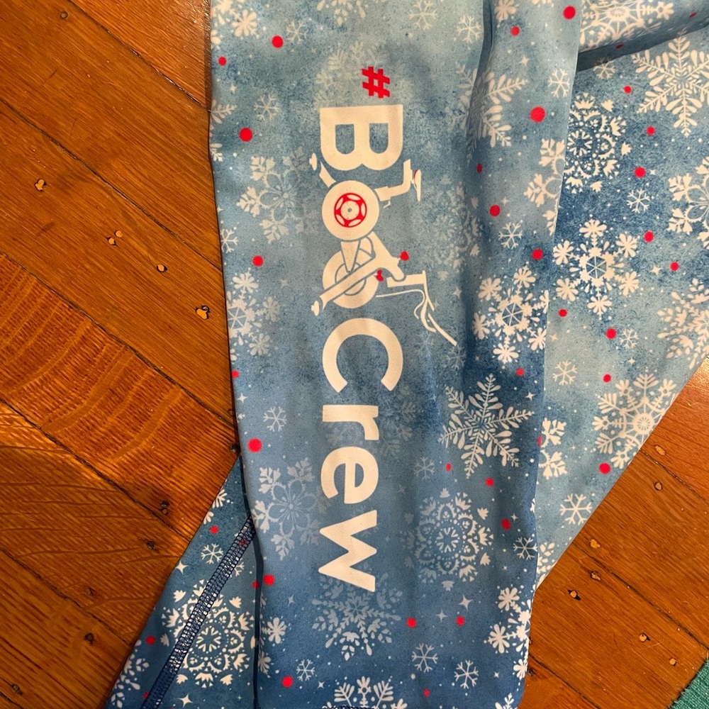 Kali Blue Snowflake Leggings BooCrew Peloton